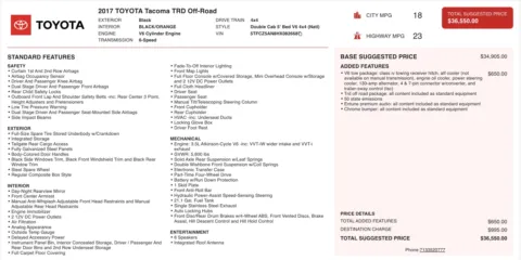 Photos of 2017 Toyota Tacoma TRD Off Road for sale in Alvin, TX at Auto Boutique Texas