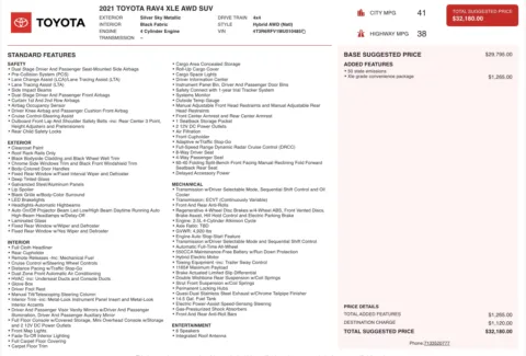 Photos of 2021 Toyota RAV4 Hybrid XLE for sale in Alvin, TX at Auto Boutique Texas