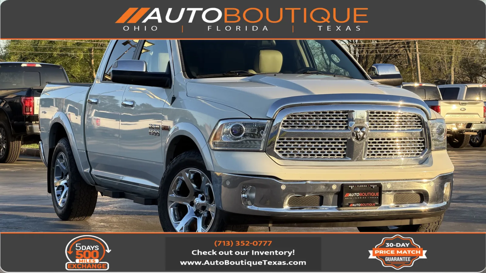 White 2016 Ram 1500 Laramie for sale in Alvin, TX