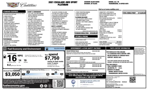 More photos of 2021 CADILLAC ESCALADE S Sport Platinum at Auto Boutique Texas, TX