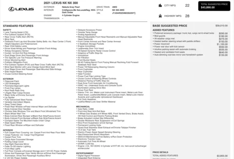 Photos of 2021 Lexus NX 300 for sale in Alvin, TX at Auto Boutique Texas