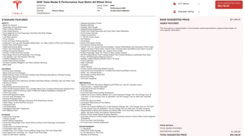 Photos of 2020 Tesla Model S Performance for sale in Alvin, TX at Auto Boutique Texas