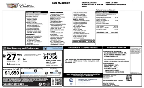 Photos of 2022 Cadillac CT4 Luxury for sale in Alvin, TX at Auto Boutique Texas