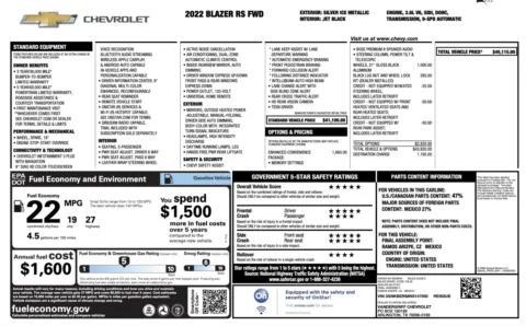 Photos of 2022 Chevrolet Blazer RS for sale in Alvin, TX at Auto Boutique Texas