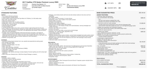 Photos of 2017 Cadillac CTS Sedan Premium Luxury RWD for sale in Alvin, TX at Auto Boutique Texas