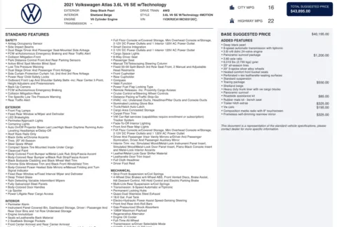 More photos of 2021 Volkswagen Atlas 3.6L V6 SE w Technology at Auto Boutique Texas, TX