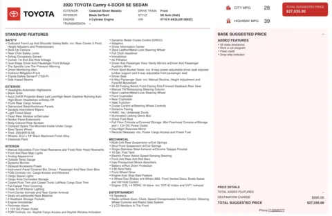 Photos of 2020 Toyota Camry SE for sale in Alvin, TX at Auto Boutique Texas