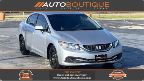Silver 2014 Honda Civic Sedan LX for sale in Alvin, TX