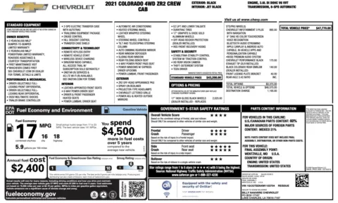 Photos of 2021 Chevrolet Colorado 4WD ZR2 for sale in Alvin, TX at Auto Boutique Texas