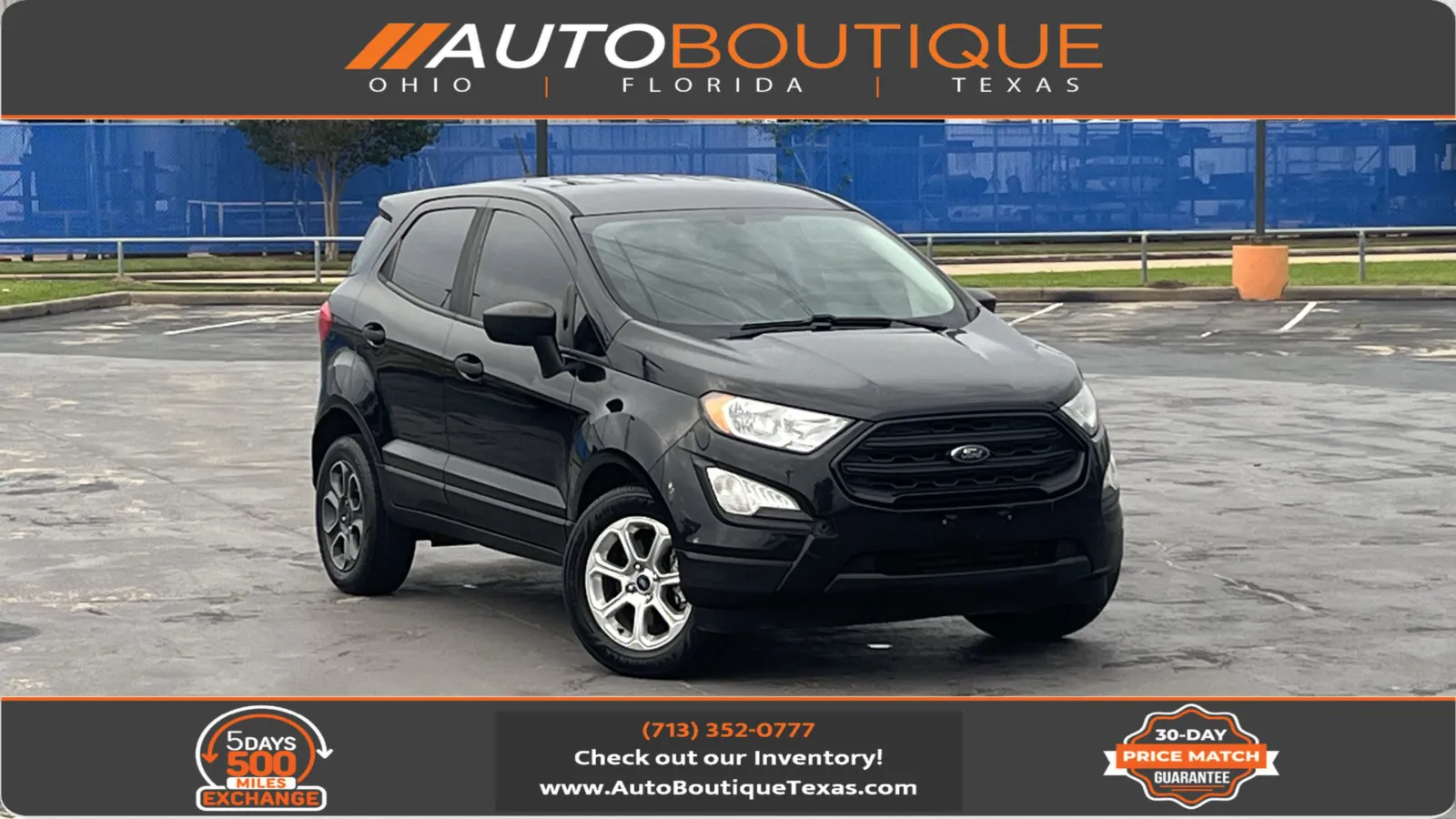 Black 2019 Ford EcoSport S for sale in Alvin, TX