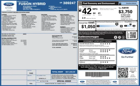 Photos of 2016 Ford Fusion SE Hybrid for sale in Alvin, TX at Auto Boutique Texas