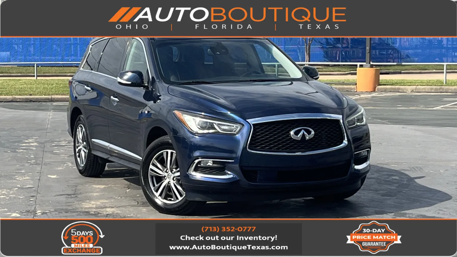 Blue 2020 INFINITI QX60 PURE for sale in Alvin, TX