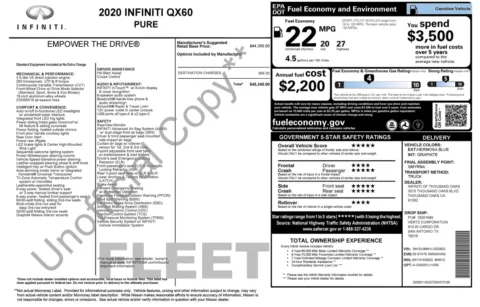 Photos of 2020 INFINITI QX60 PURE for sale in Alvin, TX at Auto Boutique Texas