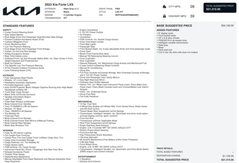 Photos of 2023 Kia Forte LXS for sale in Alvin, TX at Auto Boutique Texas