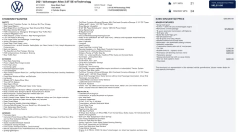 Photos of 2021 Volkswagen Atlas 2.0T SE w Technology for sale in Alvin, TX at Auto Boutique Texas