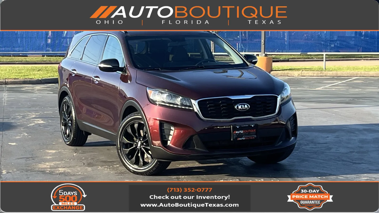 Purple 2019 Kia Sorento S V6 for sale in Alvin, TX