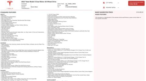 Photos of 2022 Tesla Model S for sale in Alvin, TX at Auto Boutique Texas