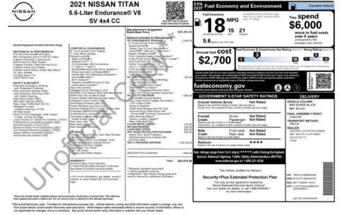 Photos of 2021 Nissan Titan SV for sale in Alvin, TX at Auto Boutique Texas