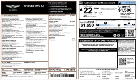 Photos of 2018 Genesis G80 3.8L for sale in Alvin, TX at Auto Boutique Texas