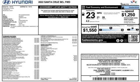 More photos of 2022 Hyundai Santa Cruz SEL at Auto Boutique Texas, TX