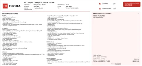 Photos of 2017 Toyota Camry LE for sale in Alvin, TX at Auto Boutique Texas