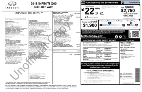 Photos of 2018 INFINITI Q60 3.0t LUXE for sale in Alvin, TX at Auto Boutique Texas