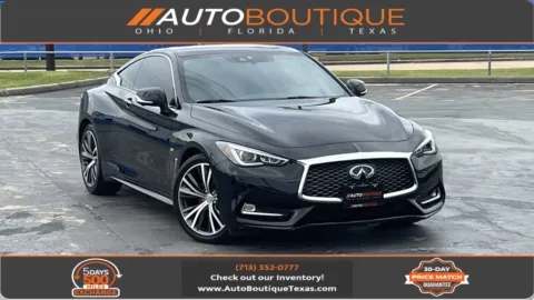 Black 2018 INFINITI Q60 3.0t LUXE for sale in Alvin, TX
