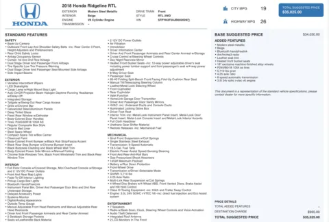 More photos of 2018 Honda Ridgeline RTL at Auto Boutique Texas, TX