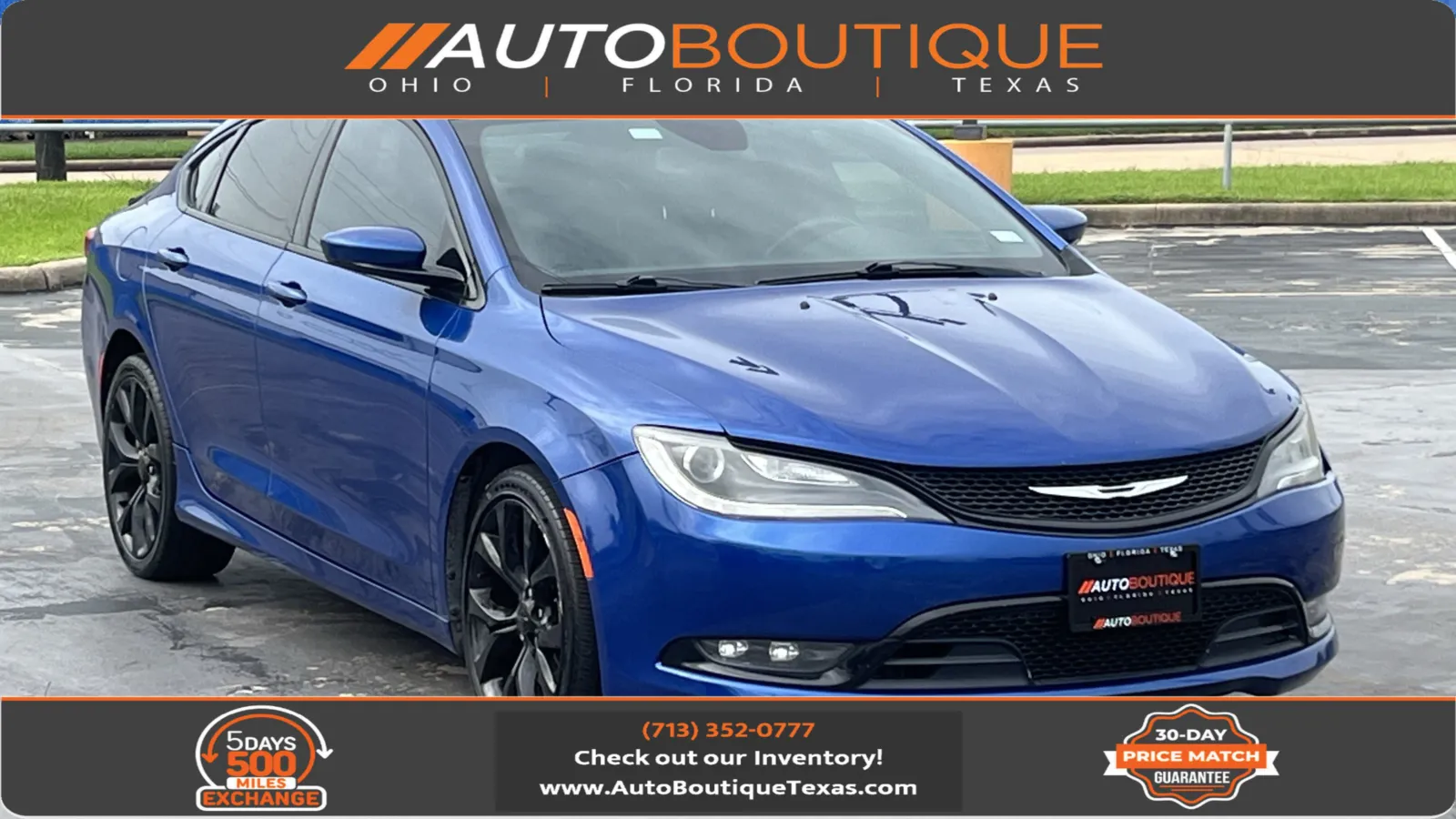 Blue 2015 Chrysler 200 S for sale in Alvin, TX