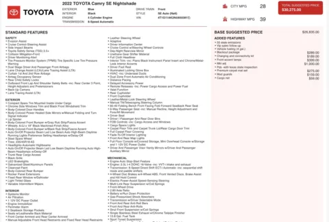 Photos of 2022 Toyota Camry SE for sale in Alvin, TX at Auto Boutique Texas