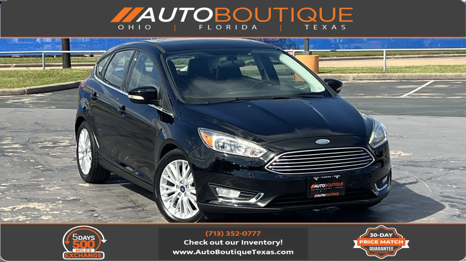 Black 2017 FORD FOCUS TITA Titanium for sale in Alvin, TX