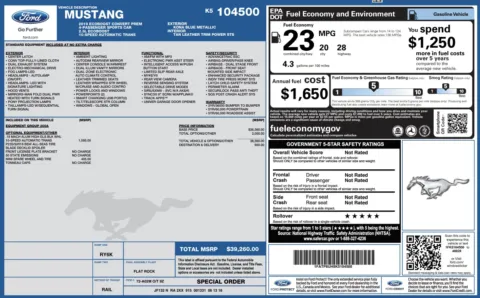 Photos of 2019 Ford Mustang EcoBoost Premium for sale in Alvin, TX at Auto Boutique Texas