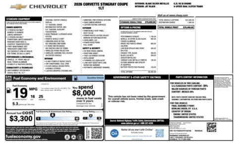 More photos of 2026 Chevrolet Corvette 1LT at Auto Boutique Texas, TX