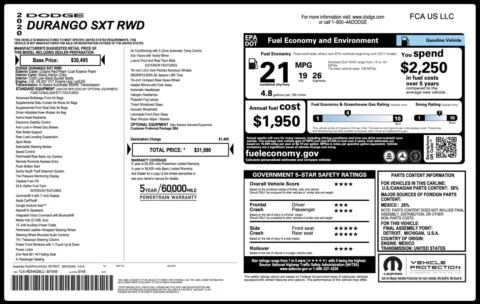 Photos of 2020 Dodge Durango SXT for sale in Alvin, TX at Auto Boutique Texas