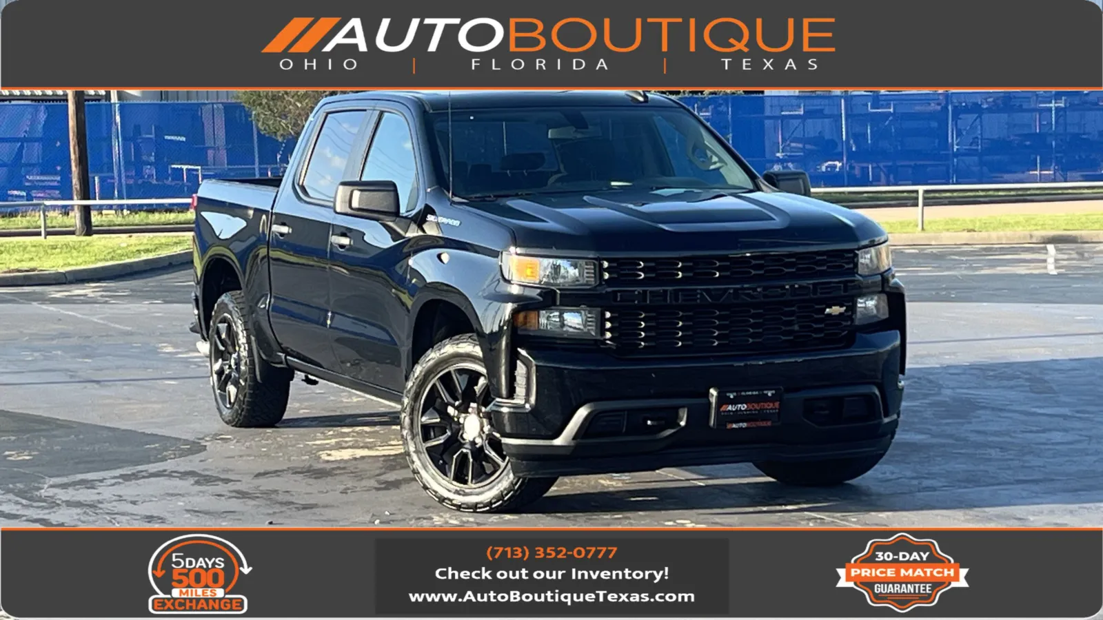 Black 2020 Chevrolet Silverado 1500 Custom for sale in Alvin, TX