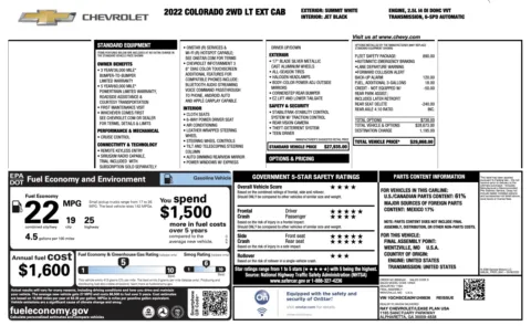 Photos of 2022 Chevrolet Colorado 2WD LT for sale in Alvin, TX at Auto Boutique Texas