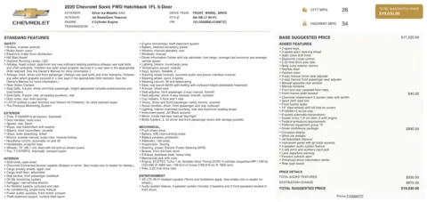 Photos of 2020 Chevrolet Sonic LT for sale in Alvin, TX at Auto Boutique Texas