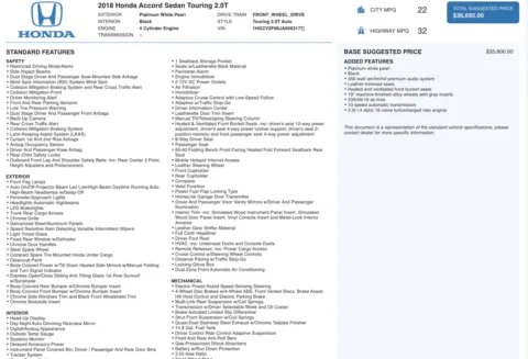 Photos of 2018 Honda Accord Sedan Touring 2.0T for sale in Alvin, TX at Auto Boutique Texas