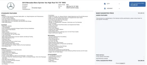 More photos of 2019 Mercedes-Benz Sprinter Cargo Van 2500 at Auto Boutique Texas, TX