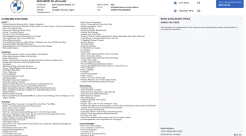 Photos of 2020 BMW X5 sDrive40i for sale in Alvin, TX at Auto Boutique Texas