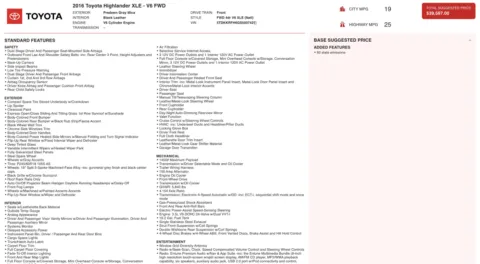 Photos of 2016 Toyota Highlander XLE for sale in Alvin, TX at Auto Boutique Texas