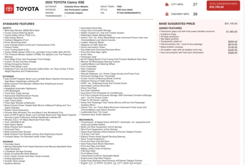 Photos of 2022 Toyota Camry XSE for sale in Alvin, TX at Auto Boutique Texas