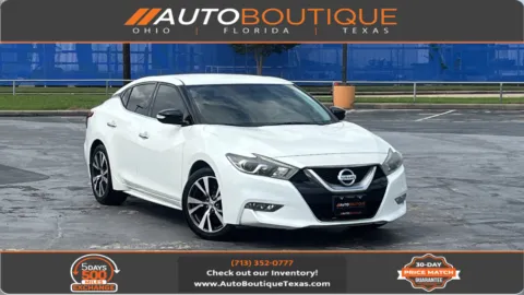 White 2017 Nissan Maxima SV for sale in Alvin, TX