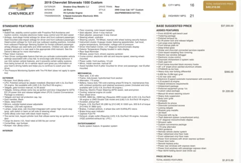 Photos of 2019 Chevrolet Silverado 1500 Custom for sale in Alvin, TX at Auto Boutique Texas