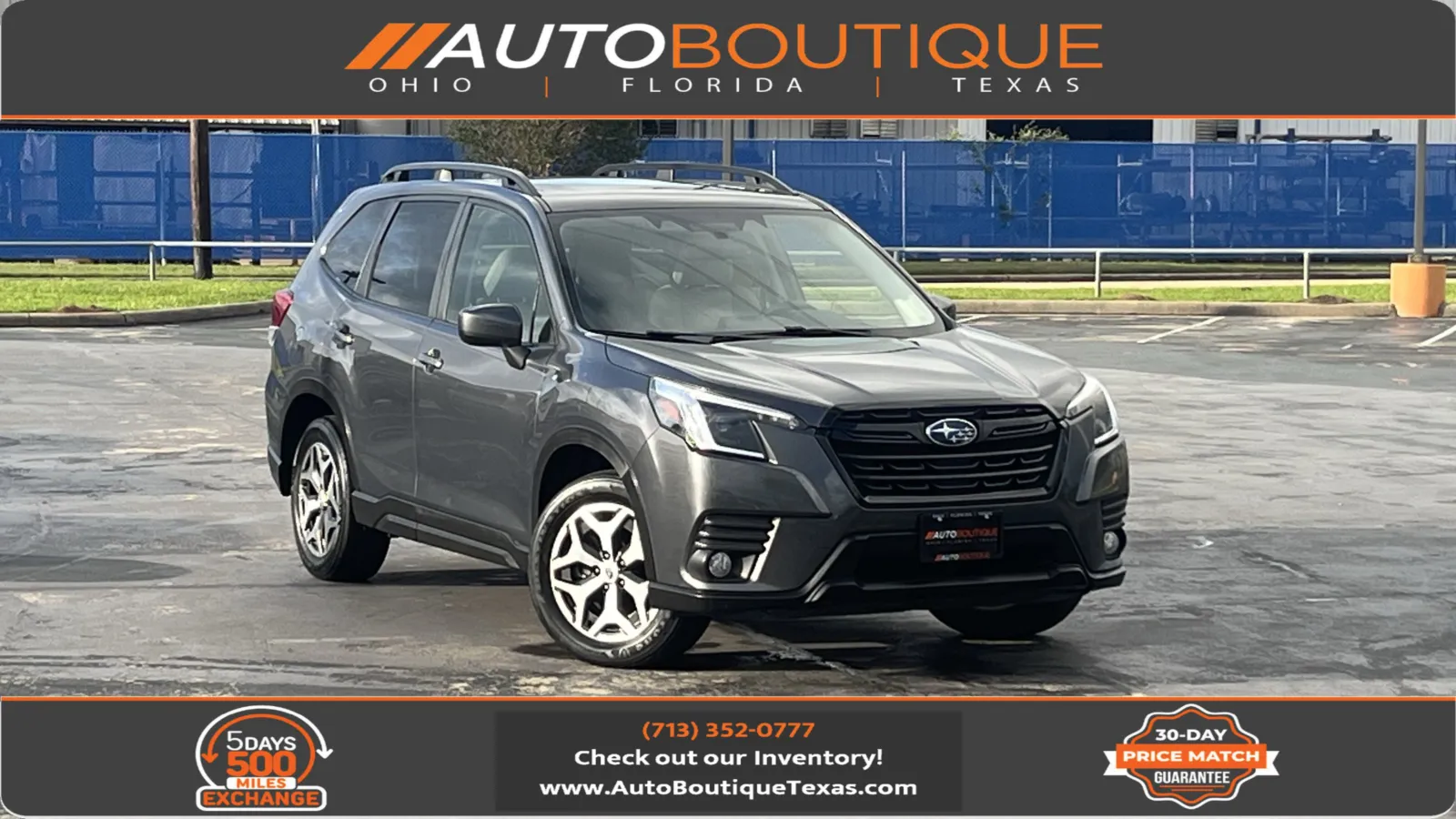 Gray 2022 Subaru Forester Premium for sale in Alvin, TX