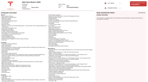 Photos of 2023 Tesla Model X for sale in Alvin, TX at Auto Boutique Texas