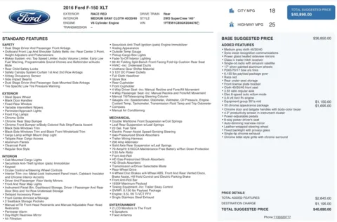 Photos of 2016 Ford F-150 XLT for sale in Alvin, TX at Auto Boutique Texas