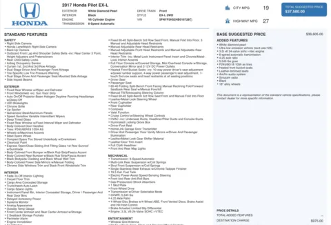 Photos of 2017 Honda Pilot EX-L for sale in Alvin, TX at Auto Boutique Texas