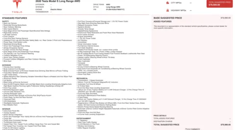 Photos of 2020 Tesla Model S Long Range for sale in Alvin, TX at Auto Boutique Texas