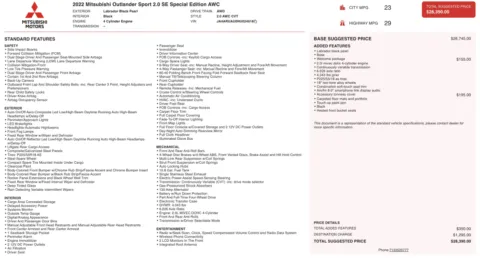 Photos of 2022 Mitsubishi Outlander Sport ES for sale in Alvin, TX at Auto Boutique Texas